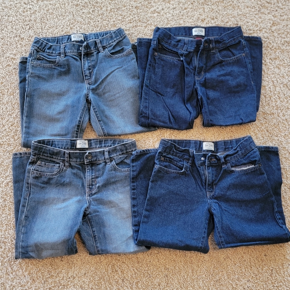 Bundle Lot of 4 Pair of Children's Place Size 6 Husky Jeans